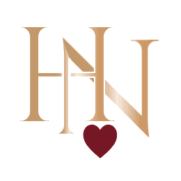 HN monogram in gold